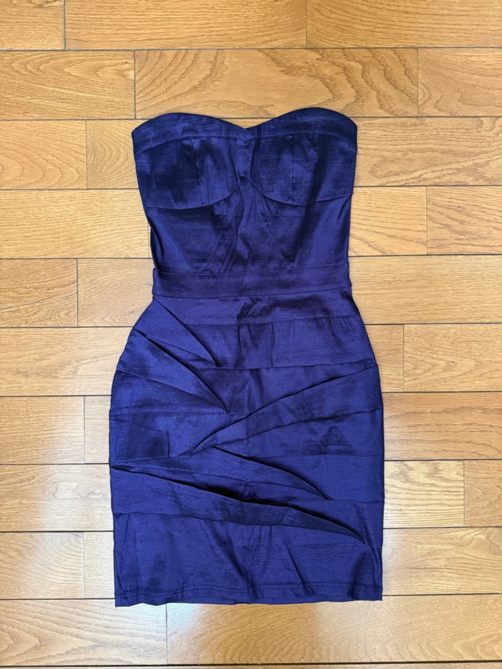 Body Central Strapless Navy Bandage Cocktail Dress